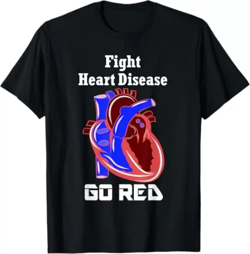 Go Red for Women Heart Disease Shirt, American Heart Month T-Shirt