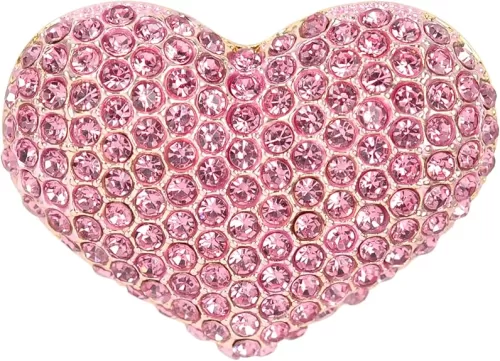Gyn&Joy Womens Crystal Rhinestone Love Heart Brooch Pin