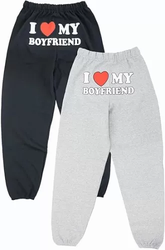 I Love My Boyfriend Sweatpants - Women