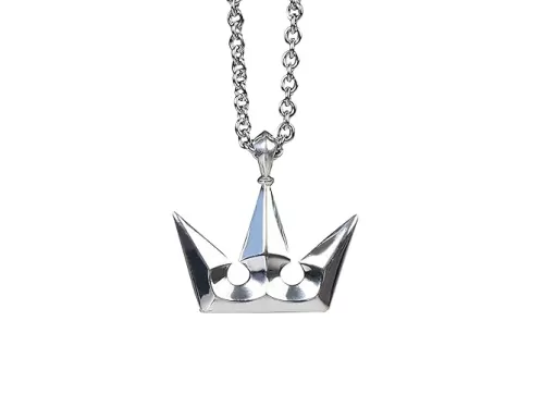 Kingdom Heart Sora Crown 925 Sterling Silver Necklace Pendant Jewelry Keychain Amulet Cosplay (Sora Silver)