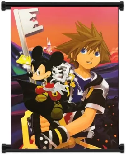 Kingdom Hearts Game Fabric Wall Scroll Poster (16x21) Inches