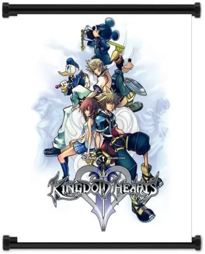 Kingdom Hearts Game Fabric Wall Scroll Poster "32 X 42" Inches