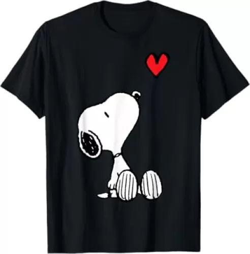 Peanuts Heart Sitting Snoopy T-Shirt