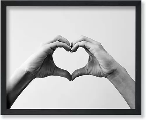 Poster Master Heart Sign Poster - Hands Print - Love Art - Photography Art - Valentine