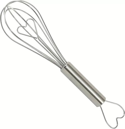 R & M Whisk with Heart, One Size, Silver