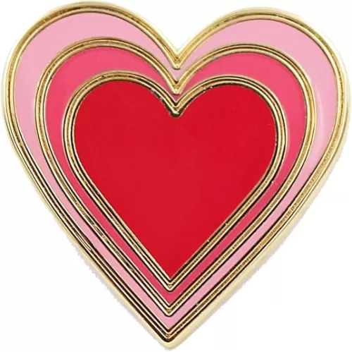 REAL SIC Radiant Heart Enamel Pin - Heart Emoji Valentine