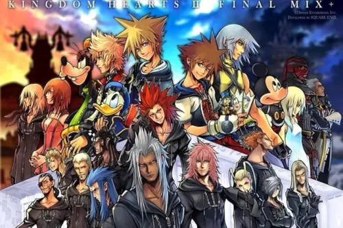 Square Enix Kingdom Hearts 2 3 Sora Organization XIII 13 Silk Fabric Wall Poster (36x24 inch), Modern, Retro, Anime, Living Room, Bedroom Decor