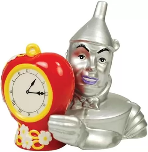 The Wizard of Oz Magnetic Tin Man and Heart Clock Salt and Pepper Shaker Set, 3-1/2-Inch