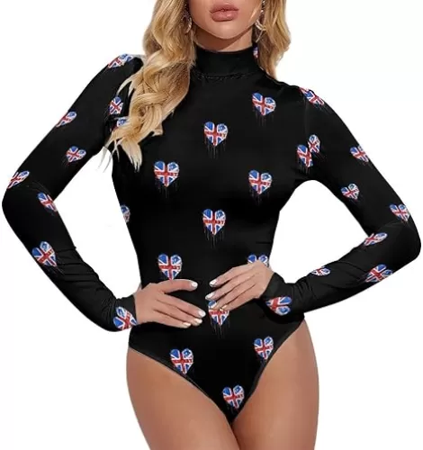 United Kingdom UK Flag Heart Women
