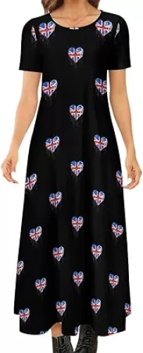 United Kingdom UK Flag Heart Women