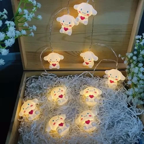 1.65M Cute Animal Dog Shape 10 Led Fairy Lights Heart Dog String Lights USB Powered for Halloween Christmas Thanksgiving Home Party Children Kids Bedroom Decoration (Heart Dog)
