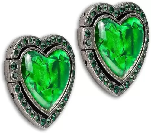 [2 Packs] Heart-Shaped Gemstones Glitter Bling Bling Phone Ring Holder, Sparkle Phone Ring Grip Artificial Diamond Stand, Rhinestone Cell Finger Ring for Phones, Pad