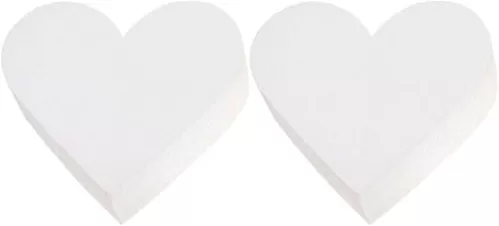 2pcs Foam Cake, 10 Inch Styro-foams Heart Shaped Fake Model Polystyrene Embryo Doll Cake Modeling Ornament for Cake Decorating Valentines Day Wedding