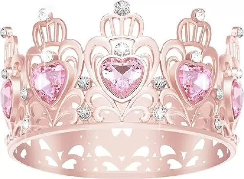 Cake Crown, Princess Little Crown Heart shaped Diamond Crown, Flower Bouquet Accessories Crowns, Mini Crown Children