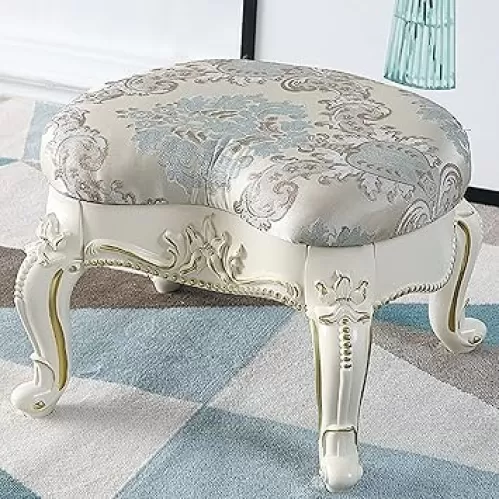 Creative Heart-Shaped Vanity Stool Dressing Table Stool, Three Sizes are Available, Fabric Shoe Changing Stool, Coffee Table Low Stool, Easy to Assemble