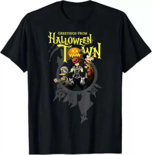Disney Kingdom Hearts Greetings From Halloween Town T-Shirt