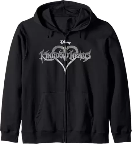 Disney Kingdom Hearts Silver Logo Zip Hoodie