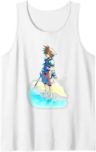 Disney Kingdom Hearts Sora Beach Sketch Tank Top