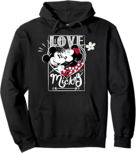 Disney Mickey & Minnie Mouse Love Mickey… Valentine’s Day Pullover Hoodie