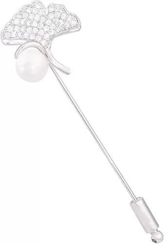 Elegent Zirconia Love Heart Ginkgo Leaf Flower Lapel Pins Brooch Crystal Balloon Shape Corsage Stick Pin Suit Cardigan Scarf Hat Tie Pins Wedding Bridal Jewelry