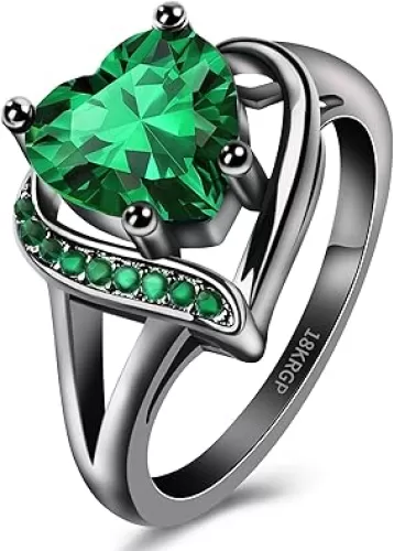 Engagement Rings for Women AAA+ Heart Cubic Zirconia Promise Rings for Her/1.5CT Moissanite Sterling Silver Rings Women's Wedding Anniversary Jewelry Birthday Gifts for Women, Size 5-9