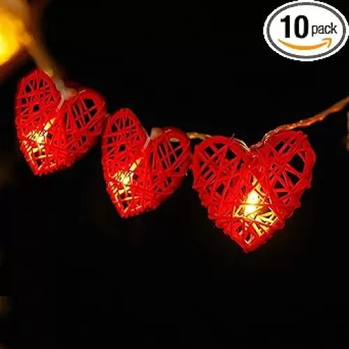 Giga Gud 20 Bulbs 9 ft Red Heart Shape Light Valentine