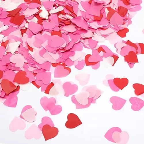 Heart Confetti, Table Confetti Hearts Shaped for Valentine