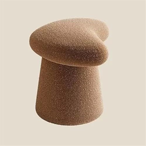 Heart-Shaped Dressing Table Stool with Wood Frame Wool Fabric Upholstered Shoe Stool Coffee Table Footstool for Room Creative idea(Green)