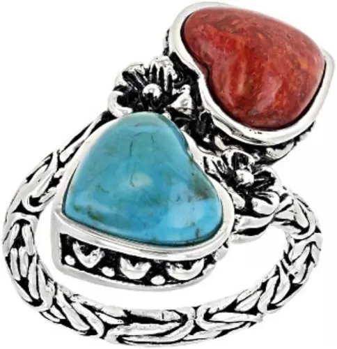 LRGKMCWTOB Natural Turquoise Jade Rings for Women 925 Sterling Silver Heart Shape Ring Gemstone Vintage Ring Jewelry Vintage Blue Turquoise Ring Heart Shaped Stone Ring Silver Plated Ring(Size 9）