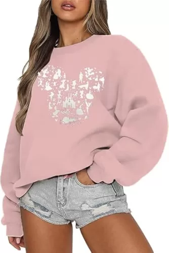 Magic Kingdom Castle Sweatshirts For Women Castle Fairy Graphic Sweatshirt Family Holiday Vacation Casual Pullover