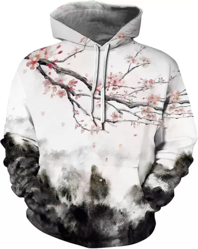 Men Women Unisex Hoodies Novelty 3D Print Graphic Hooded Pullover Sweatshirt with Pocket