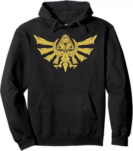Nintendo Zelda Ornate Hyrulian Emblem Graphic Hoodie Pullover Hoodie