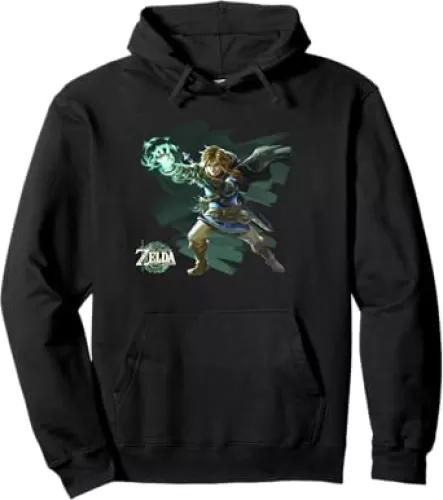 The Legend of Zelda Tears Of The Kingdom Link Brush Art Pullover Hoodie