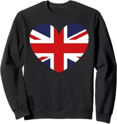 Union Jack Heart British England Sweatshirt