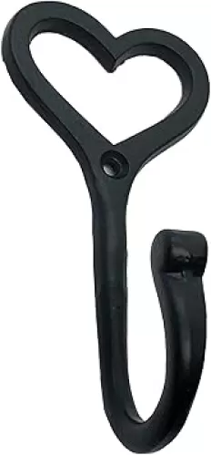 5" - Heart Coat Hook - HK-101 - for Coats, Bags, Hand Towel etc - for Interior & Exterior Designing Wrought Iron Coat Hook (1)