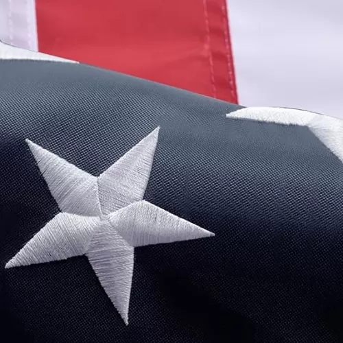 American Flag 4x6 Ft, Outdoor Premium US Flags, Heavy Duty Durable, 420D Polyester, Embroidered Stars, Brass Grommets