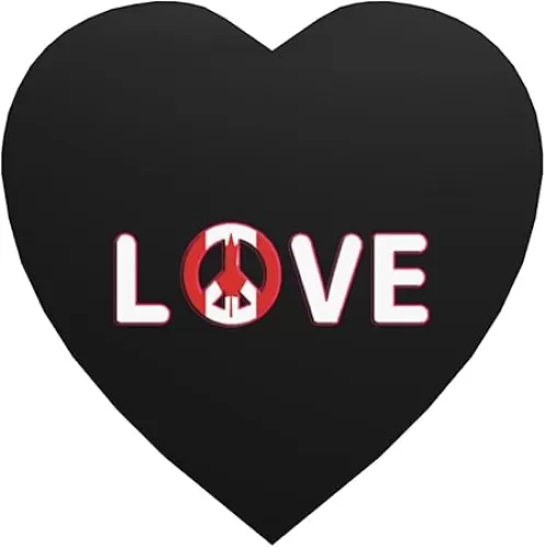 Canada Canadian Flag Peace Logo Love Refrigerator Magnet Unique Multishaped Soft Magnetic Refrigerator Magnets for Whiteboard, Classroom, Kitchen, Office, Home, Cabinet, and Photos Heart Shape