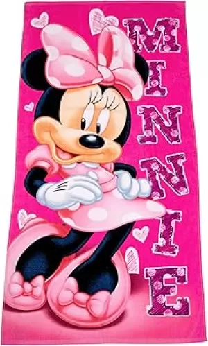 Disney Minnie Mouse Sassy Hearts Beach Towel