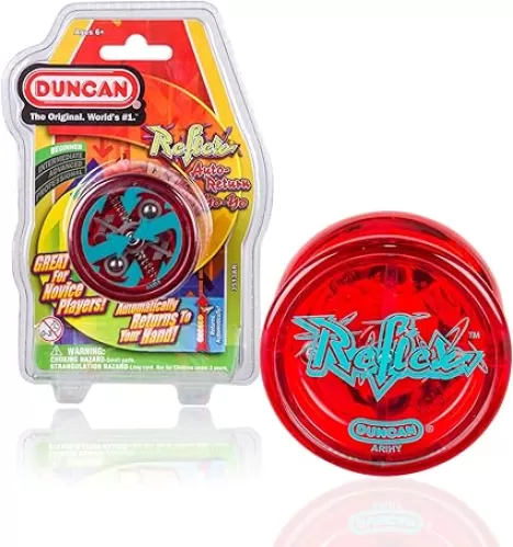 Duncan Toys Reflex Auto Return Yo-Yo, Beginner String Trick Yo-Yo, Red