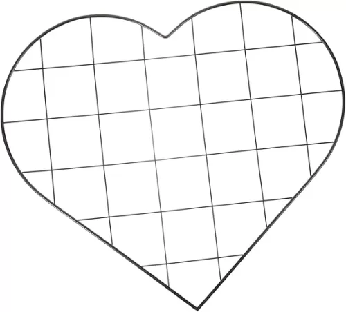 Elegant Iron Heart Shape Photo Grid Wall Mount Photo Display Decor for Home Office Boys and Girls Room