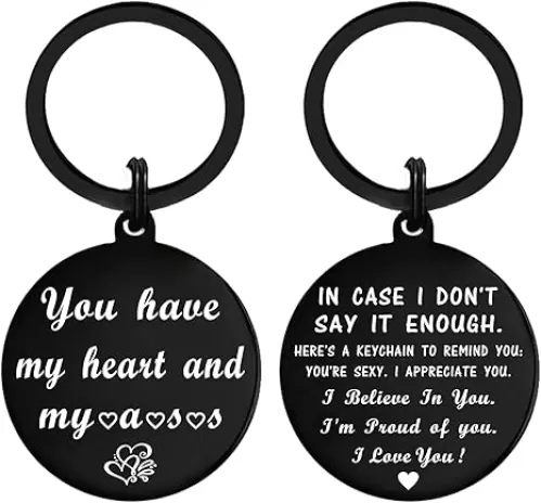 Father's Day Gifts for Him Boyfriend Husband, I Love You Gifts for Him Husband Men, Couple Keychain for Him