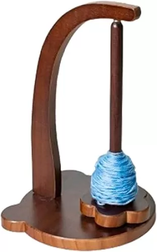 Flygragon Yarn Holder for Crocheting, Wooden Yarn Ball Holder, Yarn Holder Spinner Yarn Spindle Dispenser for Crocheting and Knitting Lovers, Smooth Rotation