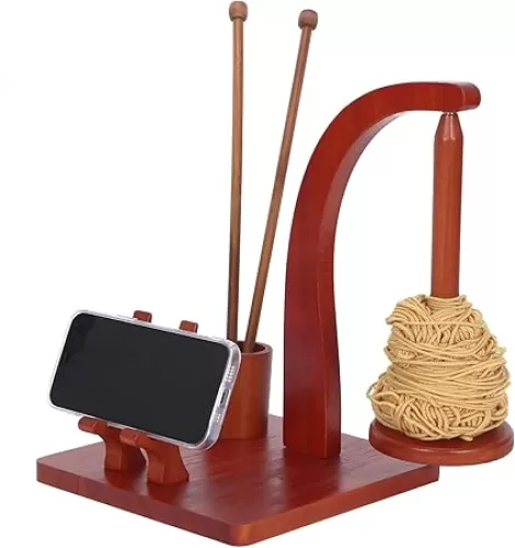 FQGGJ Yarn Holder for Crocheting and Knitting with Phone Stand，Magnetic Yarn Ball Holder Yarn Spinner for Crocheting - Ideal Gift for Crochet Lovers