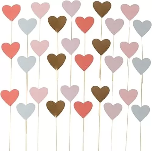 Fun Express Multi-Colored Heart-Shaped Yard Stake Set - 50 Pieces