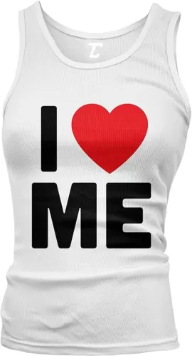 I Heart Me - Love Myself Funny Joke Juniors Tank Top