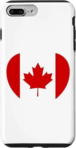 iPhone 7 Plus/8 Plus Heart Shaped Canadian Flag Canada Love Patriotic Design Case