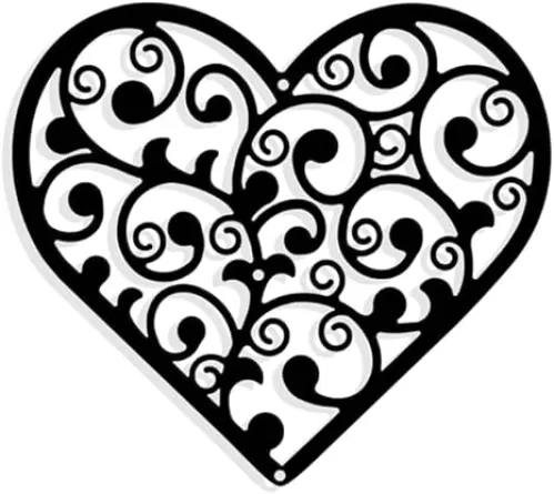 NBEADS Heart Vine Metal Wall Art Decor, Matte Style Wall Hanging Decor Silhouette Wall Art for Home Garden Hotel Office Wall Festival Decoration Gift, 8.9×9.8 Inch