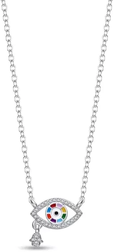 Pandach 925 Sterling Silver Pendant Necklaces 14K Gold Plated Cubic Zirconia Heart Necklace, Cute Dainty Love Pendant Necklaces for Women
