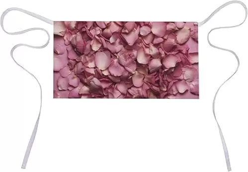 Petals in Heart Shape Aprons with Pocket Adjustable Waterproof Apron Bib Cooking Apron Kitchen Chef Aprons for Women Men