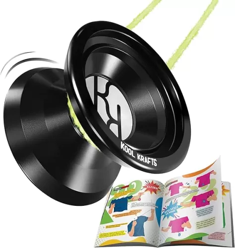 Professional Responsive Yoyo Kit - Premium Alloy for Kids and Beginners With Easy-to-Follow Top 25 Tricks Book, Glove, Storage Sack, 10 Colored Strings, and Bearing Tool - Great Gift for Boy